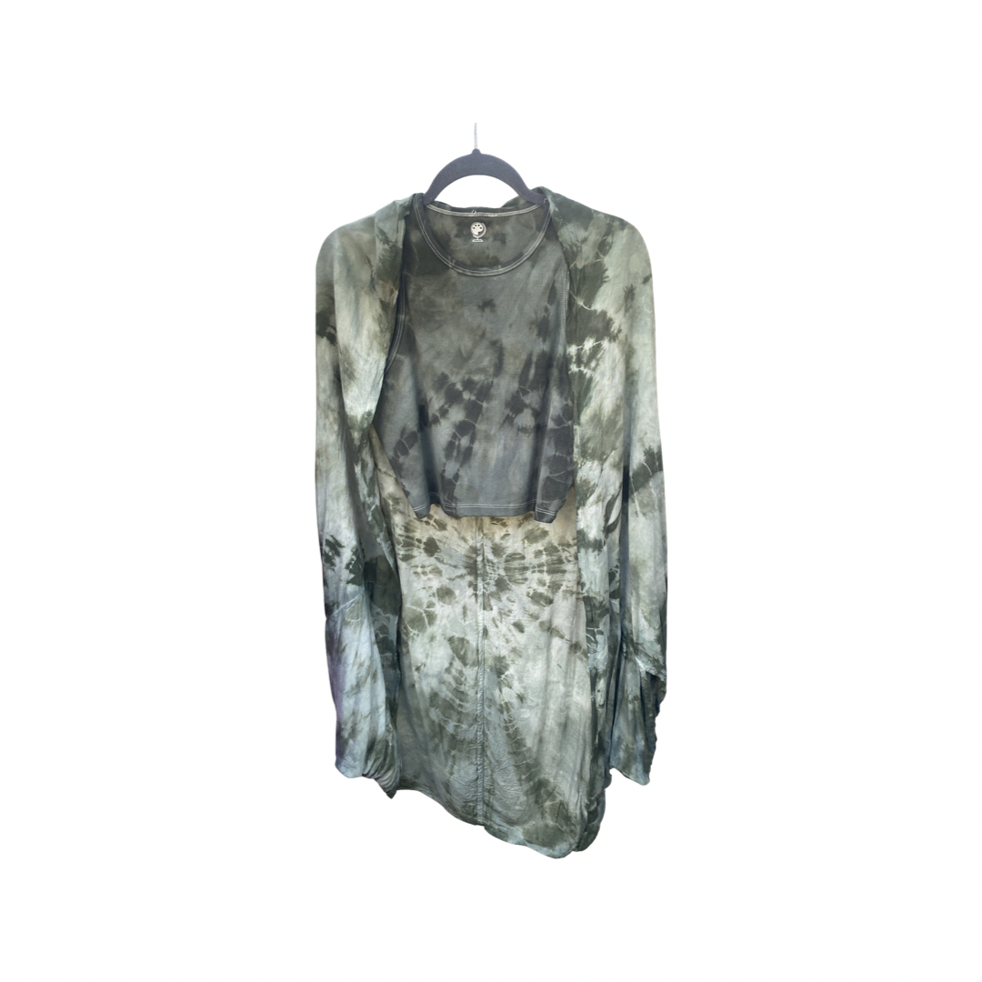 TieDye Crop Top in Olive + Sage - Tie Dye Cropped Tank by 1 Life