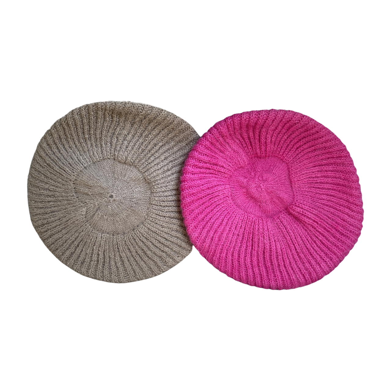 Hand-Dyed Alpaca Wool Beret by 1 Life - Electric Orchid Color