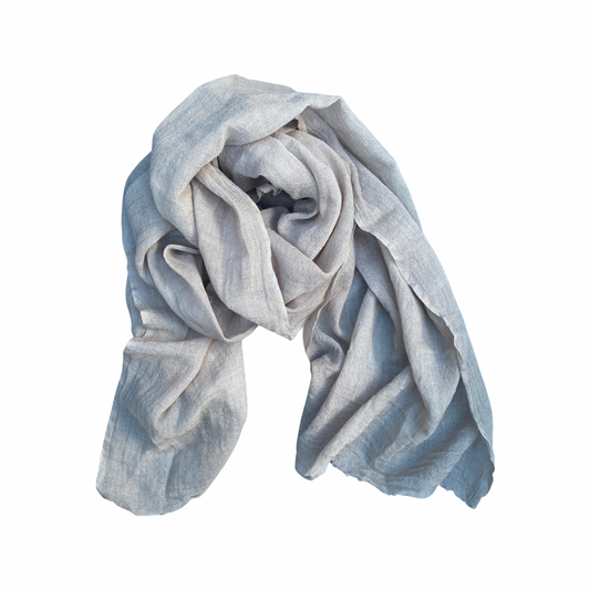The Wool Gauze Scarf in Sand by 1 Life - Hand-Dyed Wool Scarf for Warm or Cold Weather