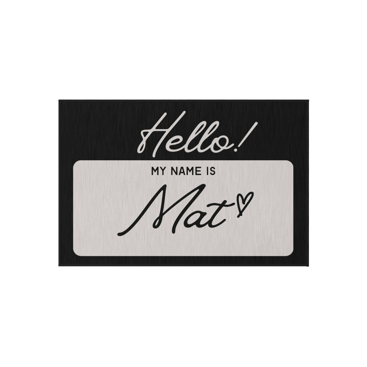 Hello My Name Is… RV Rug - Custom for your Campervan, RV, Vintage Trailer, Campsite, Glamping