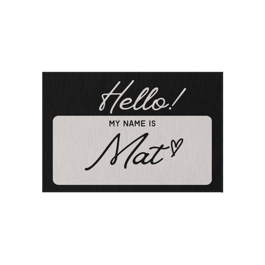 Hello My Name Is… RV Rug - Custom for your Campervan, RV, Vintage Trailer, Campsite, Glamping