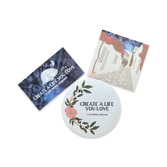 Set of 3 Stickers LA Florals x 1 Life Collaboration