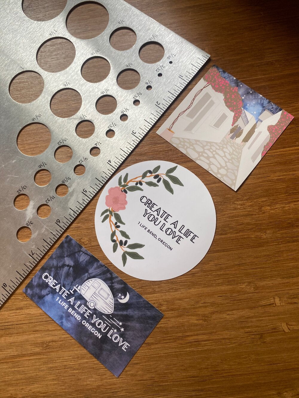 Set of 3 Stickers LA Florals x 1 Life Collaboration