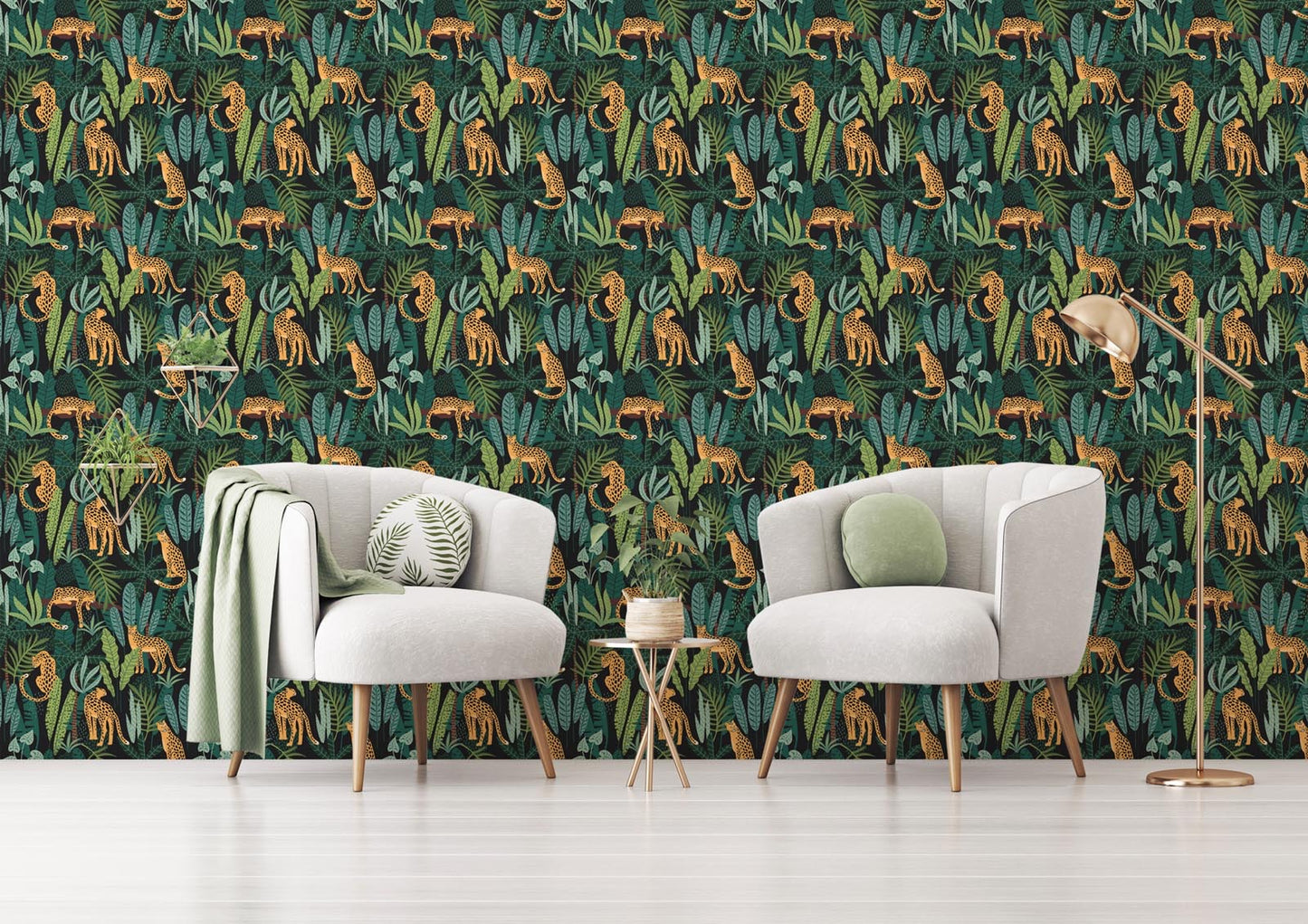 Jungle Print Peel and Stick or Traditional Wallpaper