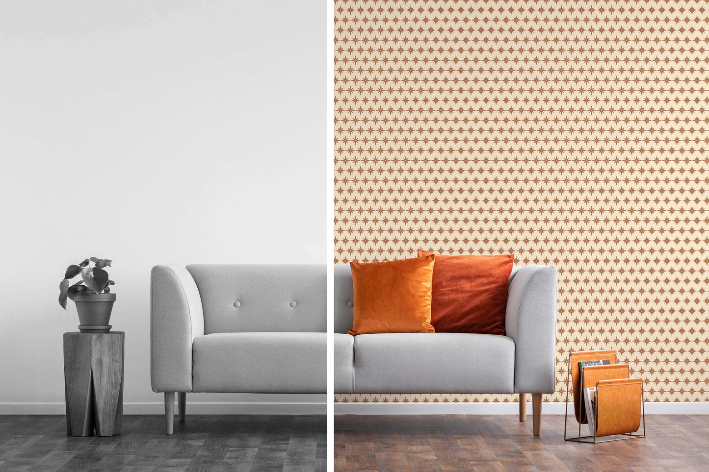 Neutral Star Wallpaper for Camper or Home - Peel and Stick or Traditional Wallpaper