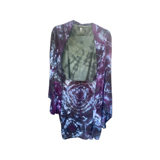 2-in-1 Tie Dyed Scarf and Wrap - The Butterfly Wrap Number 4 - Tie Dye Sustainable Rayon Wrap by 1 Life