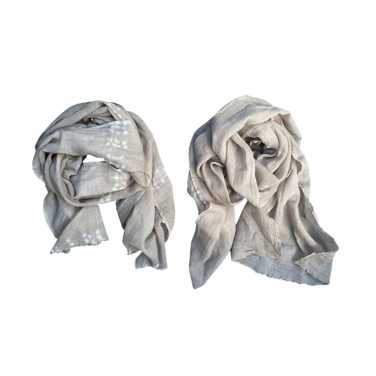 The Wool Gauze Scarf in Sand by 1 Life - Hand-Dyed Wool Scarf for Warm or Cold Weather