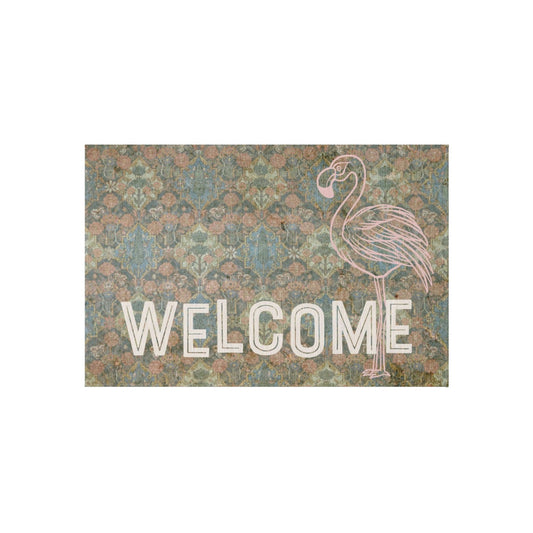 Pretty Flamingo RV Mat - Vintage-Inspired 24” x 36” Outdoor Rug