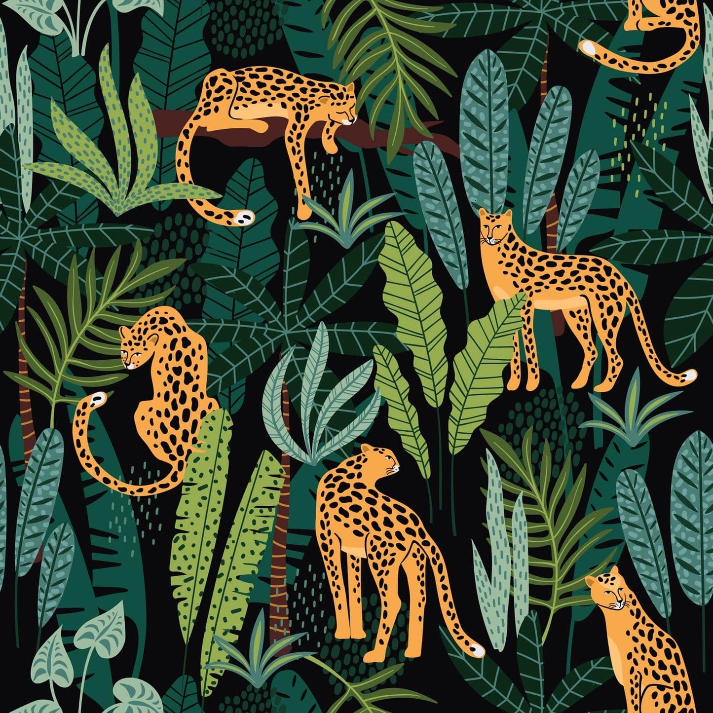 Jungle Print Peel and Stick or Traditional Wallpaper