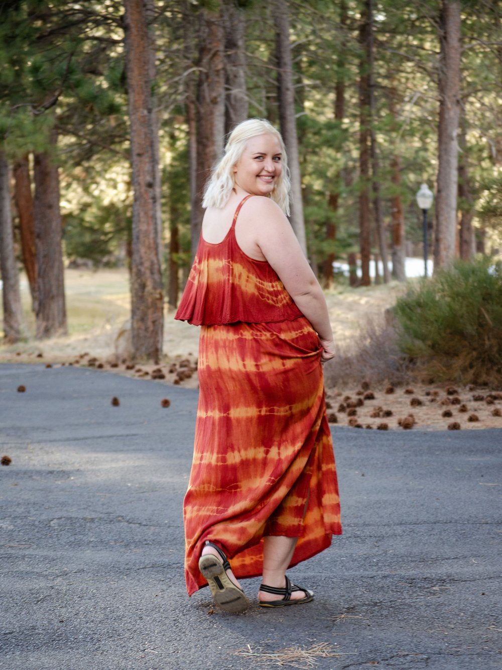 Hand-Dyed Dress in Painted Hills Colors by 1 Life - Tie Dye Dress