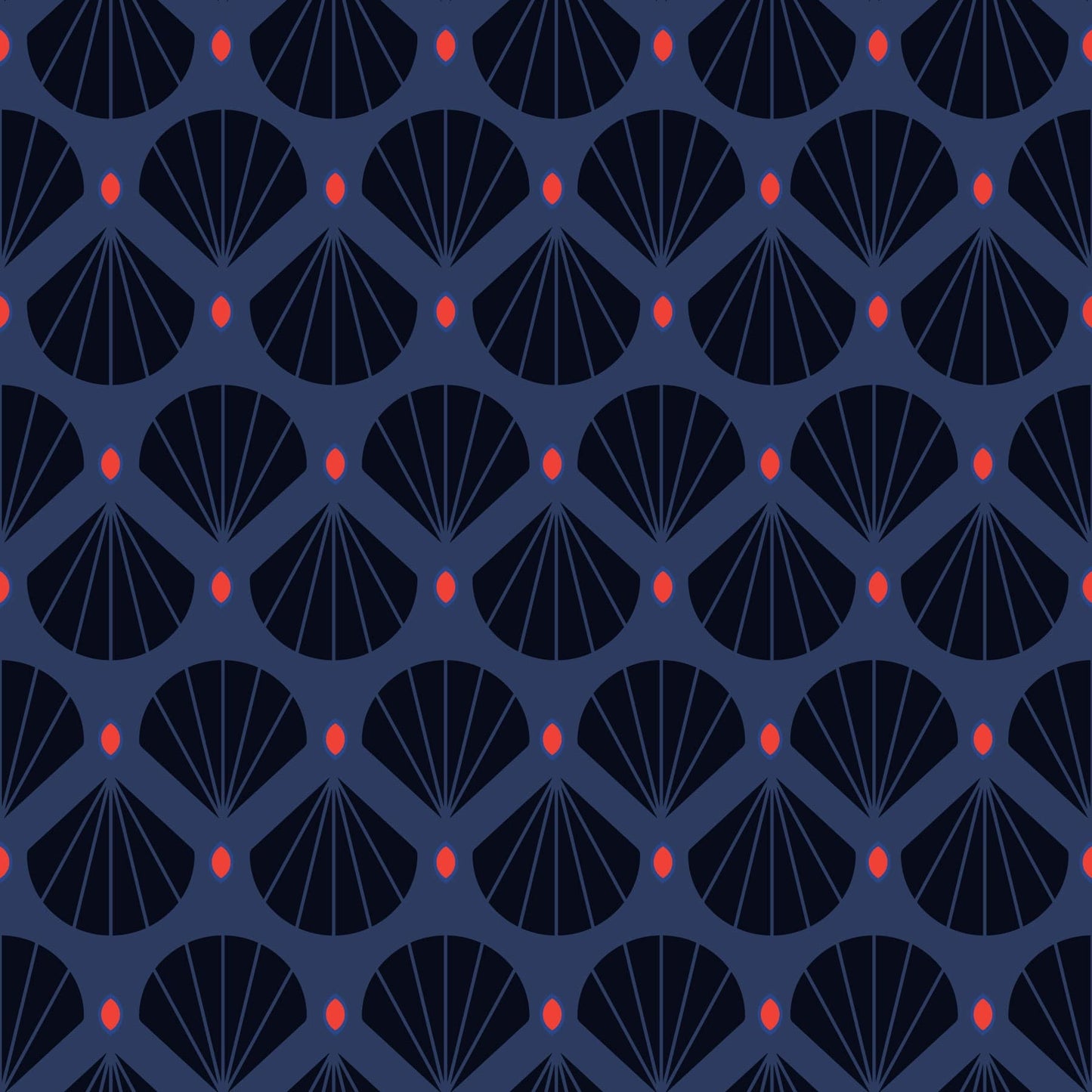 Vintage-Inspired Shell Nautical Peel and Stick or Traditional Wallpaper