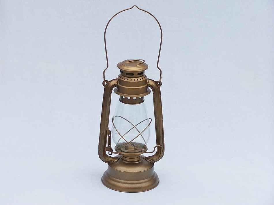 Brass Lantern - Authentic 19” Antique Brass Hurricane Lantern for your Home, Beach Home, Cottage, RV, or to be used while Camping