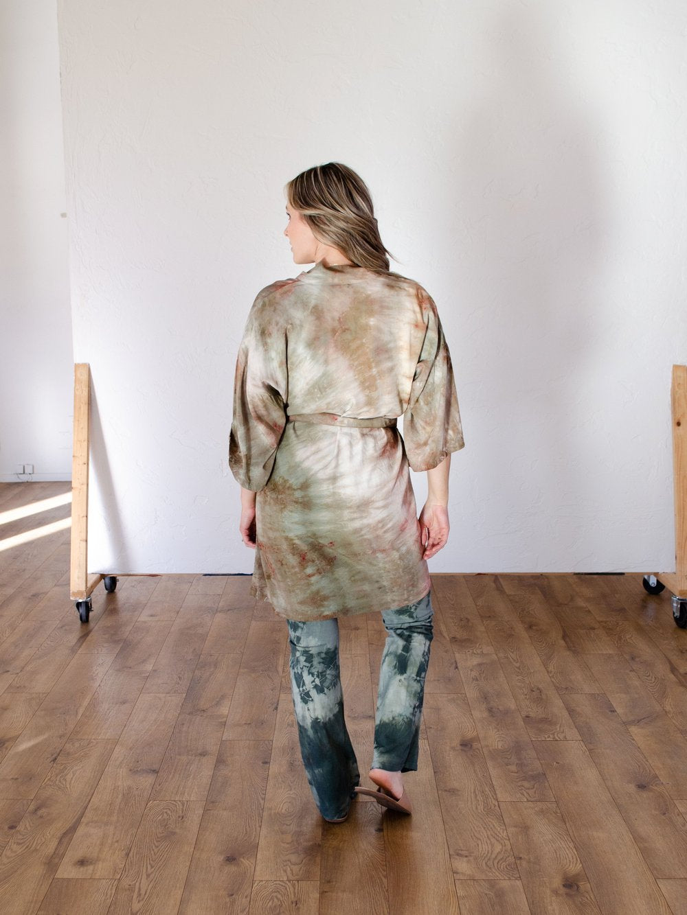 The Luxurious Robe in High Desert Colors - Tie Dye Rayon Robe by 1 Life