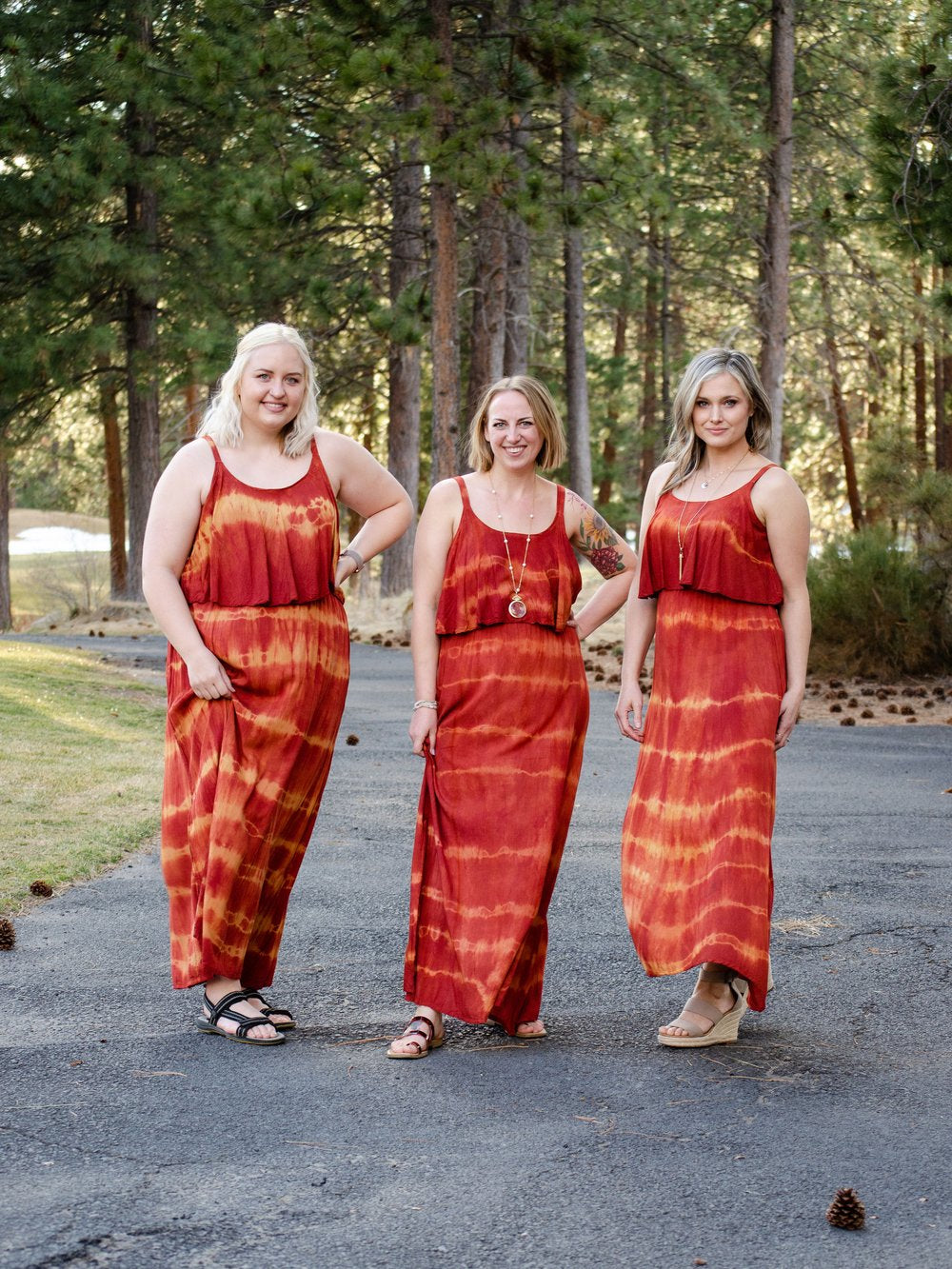 Hand-Dyed Dress in Painted Hills Colors by 1 Life - Tie Dye Dress