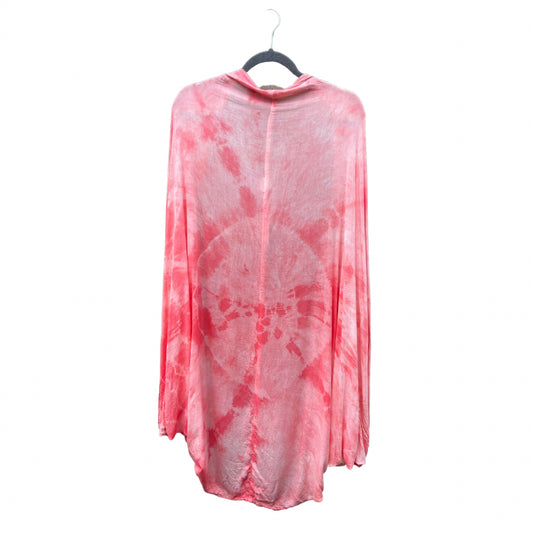 Coral Tie Dye Scarf and Wrap - The Butterfly Wrap Number 6 - Tie Dye Sustainable Rayon Wrap by 1 Life