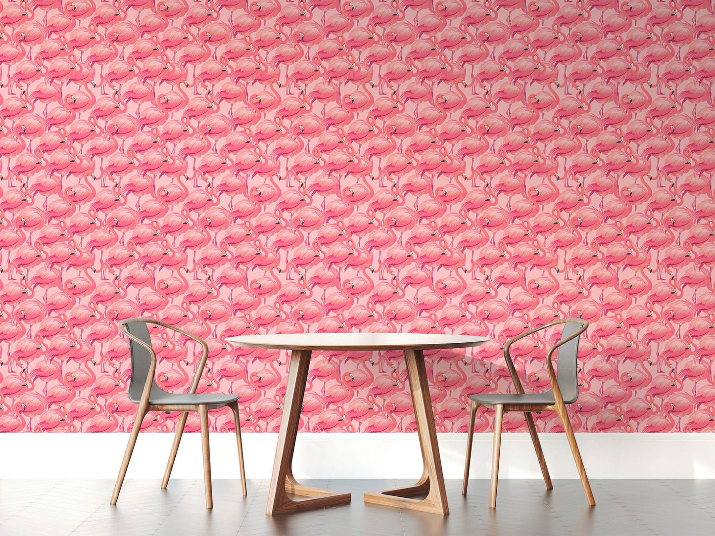 Flamingo Peel-and-Stick or Traditional Wallpaper for your Nursery, Home, Camper van, or Vintage Trailer,