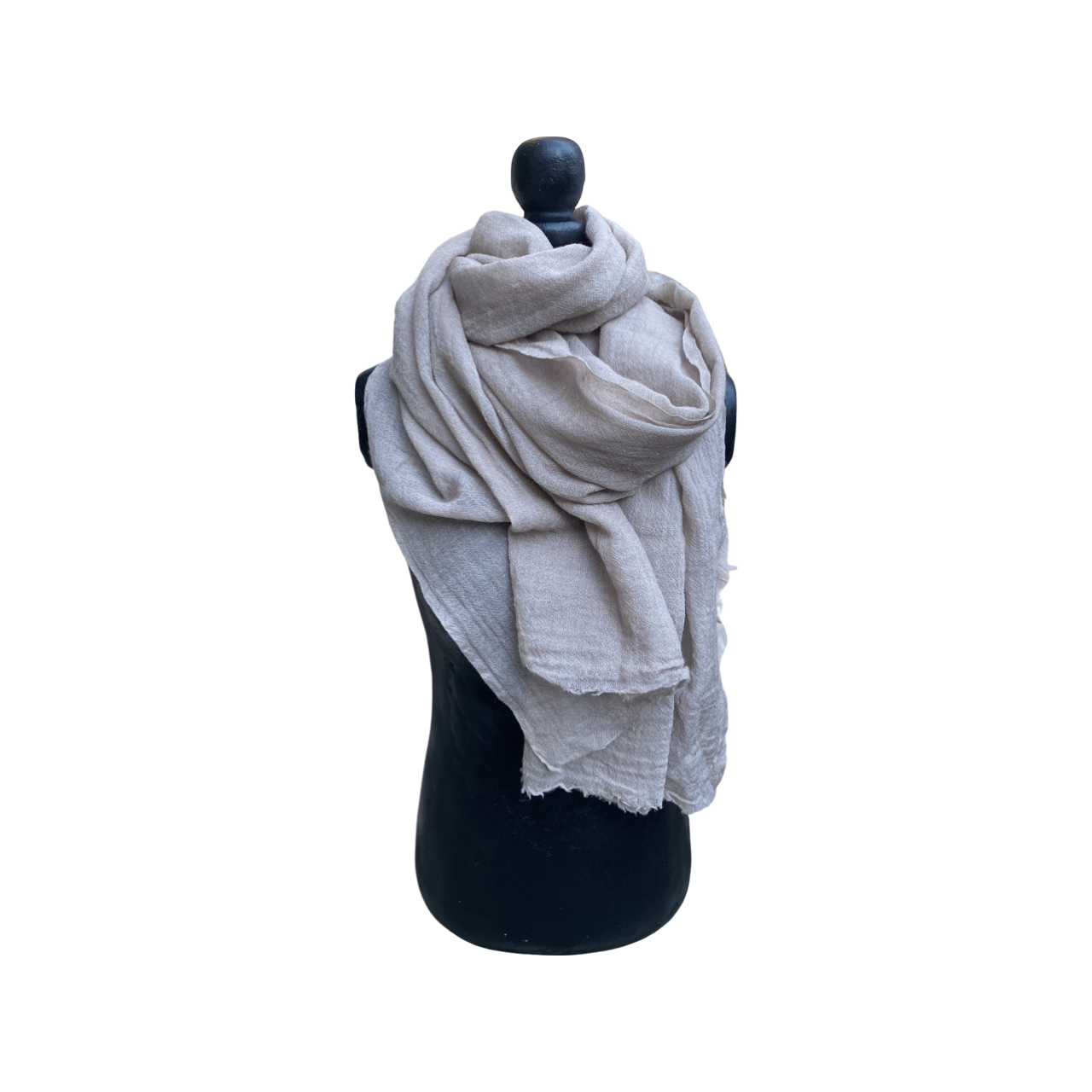 The Wool Gauze Scarf in Sand by 1 Life - Hand-Dyed Wool Scarf for Warm or Cold Weather