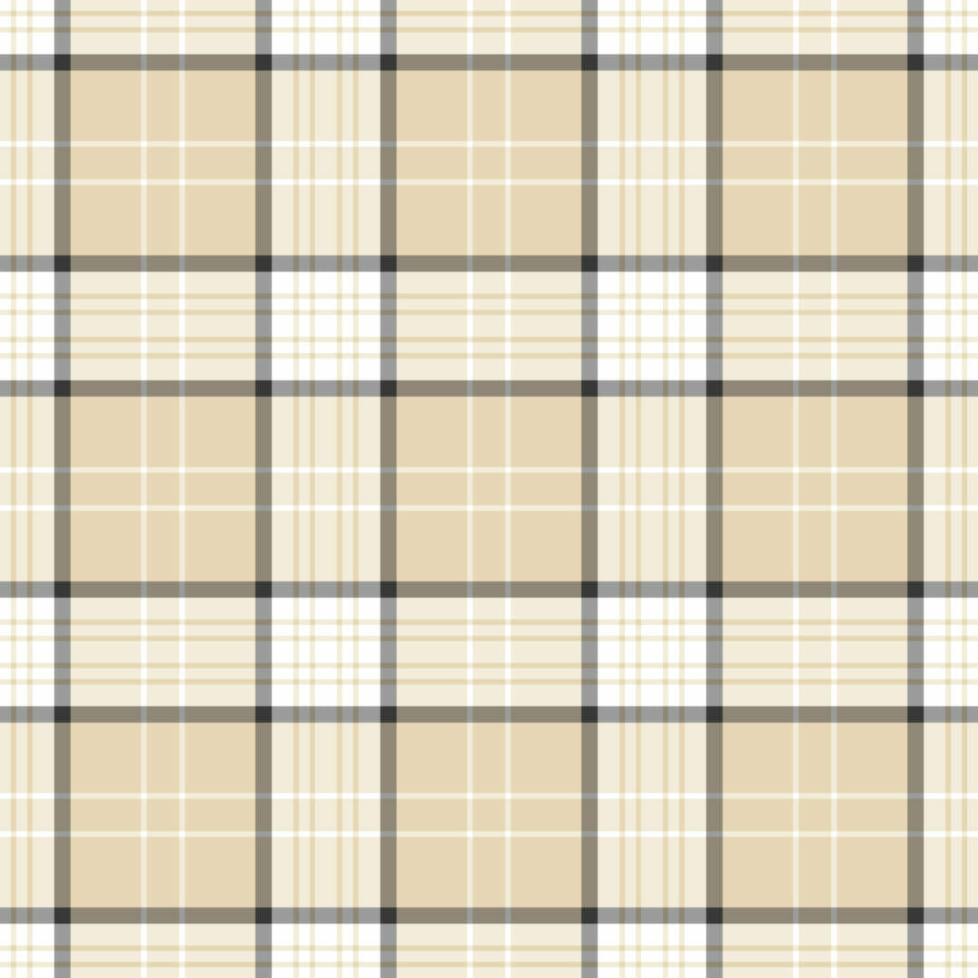Beige Wallpaper - Peel and Stick or Traditional Wallpaper in Beige Plaid Print for your Campervan, Home, Airbnb, or Baby Nursery