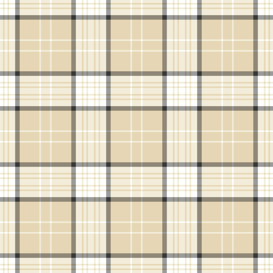 Beige Wallpaper - Peel and Stick or Traditional Wallpaper in Beige Plaid Print for your Campervan, Home, Airbnb, or Baby Nursery