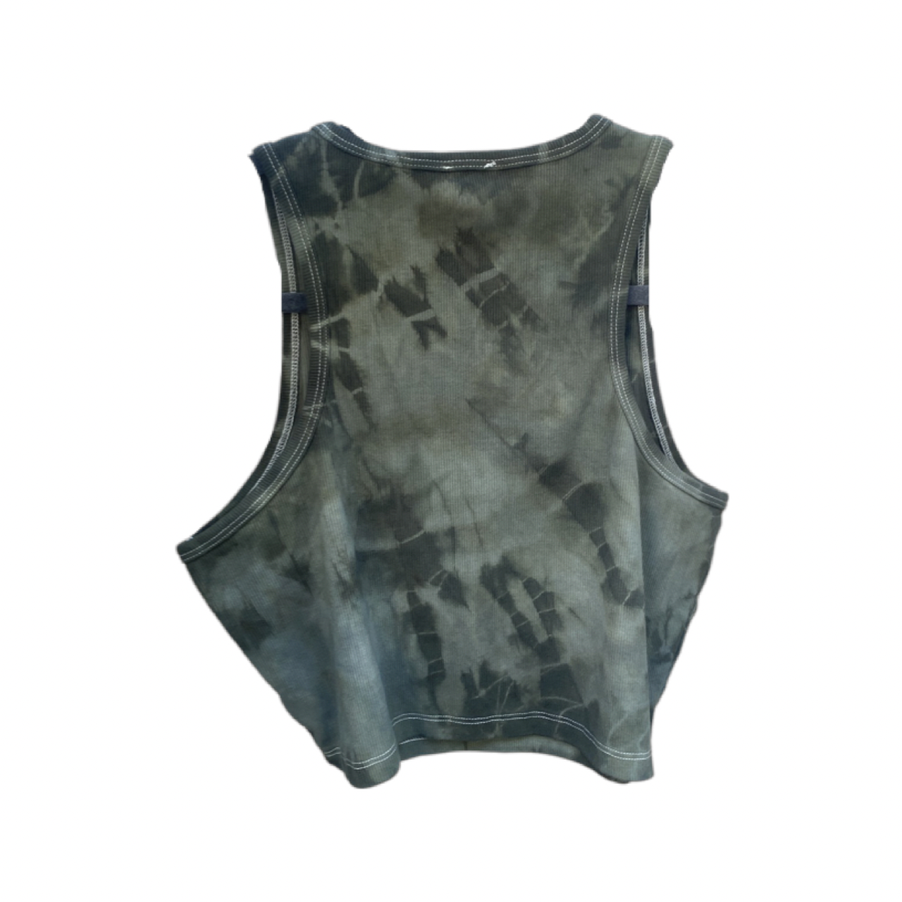 TieDye Crop Top in Olive + Sage - Tie Dye Cropped Tank by 1 Life
