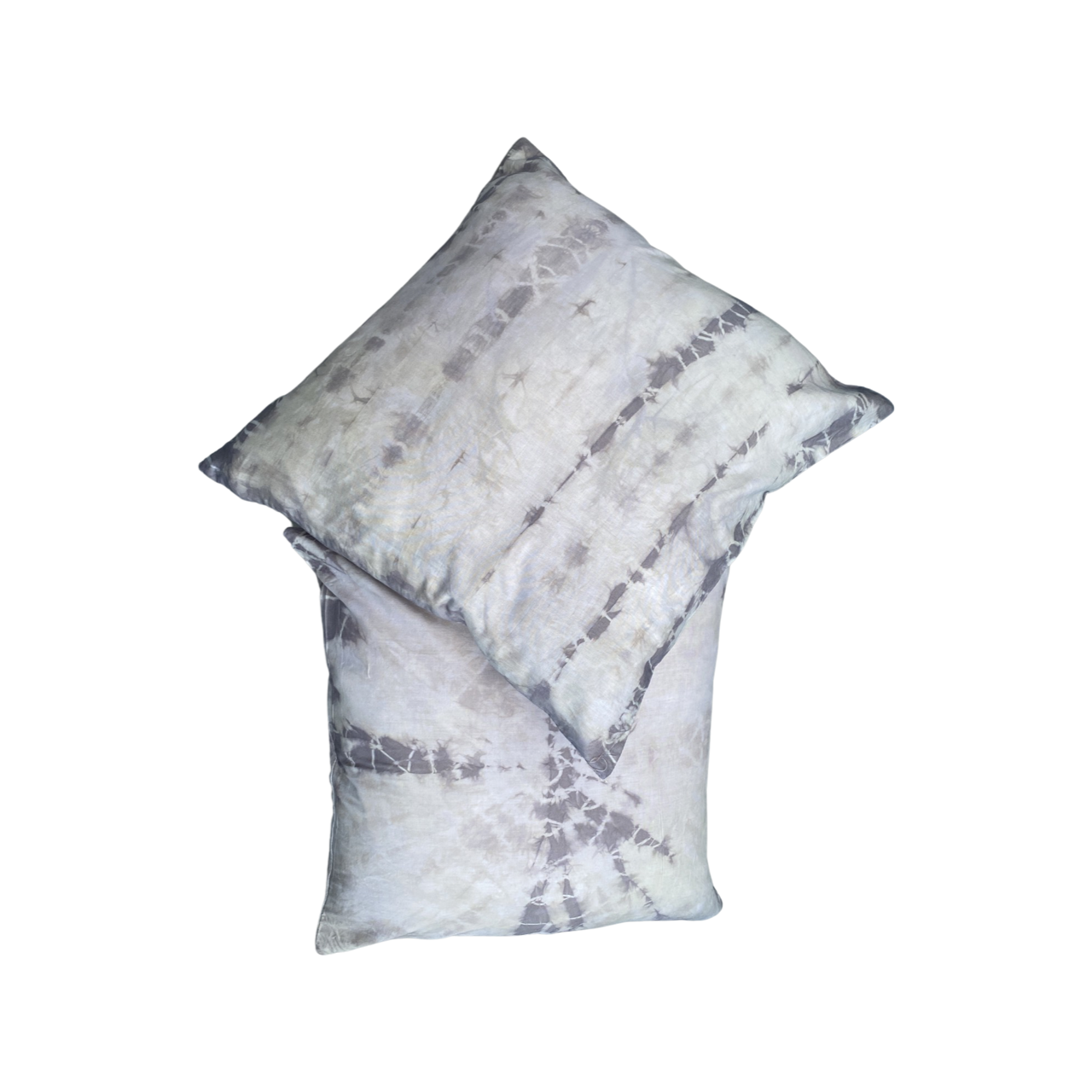 2 Tie Dyed Pillowcases in Gray Day by 1 Life