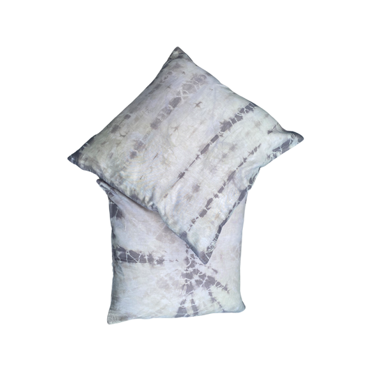 2 Tie Dyed Pillowcases in Gray Day by 1 Life