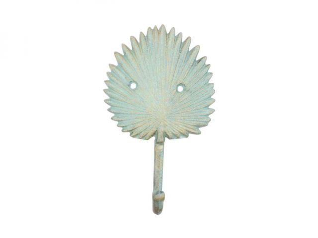 Wall-Mounted Cast Iron Decorative Metal Palm Frond Hook 7” for your Office, Home, Nursery, or Camper