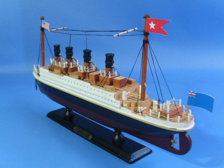 Assembled Decorative Titanic Ship - Fully Assembled Titanic Ship - Wooden RMS Titanic Model Cruise Ship 14"