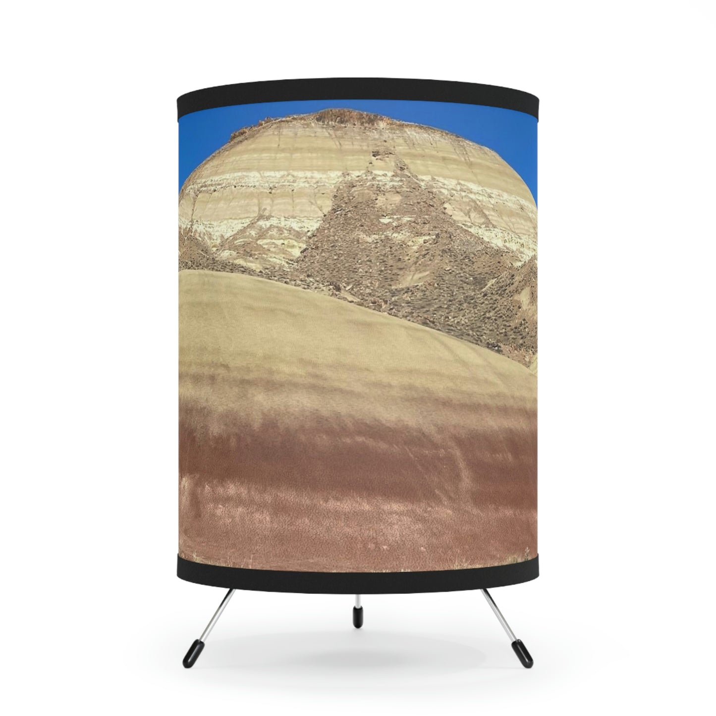 Painted Hills Tripod Lamp with High-Res Printed Shade, US\CA plug