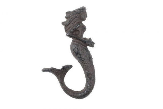 Mermaid Hook-Cast Iron Decorative 6" Hook for your Camper, Home, Beach House, etc.