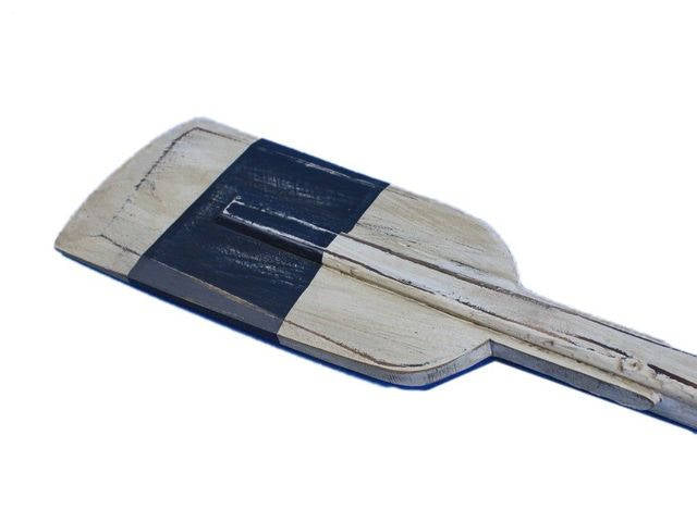 Wooden Rustic King Harbor Decorative Squared Rowing Boat Oar with Hooks 50"