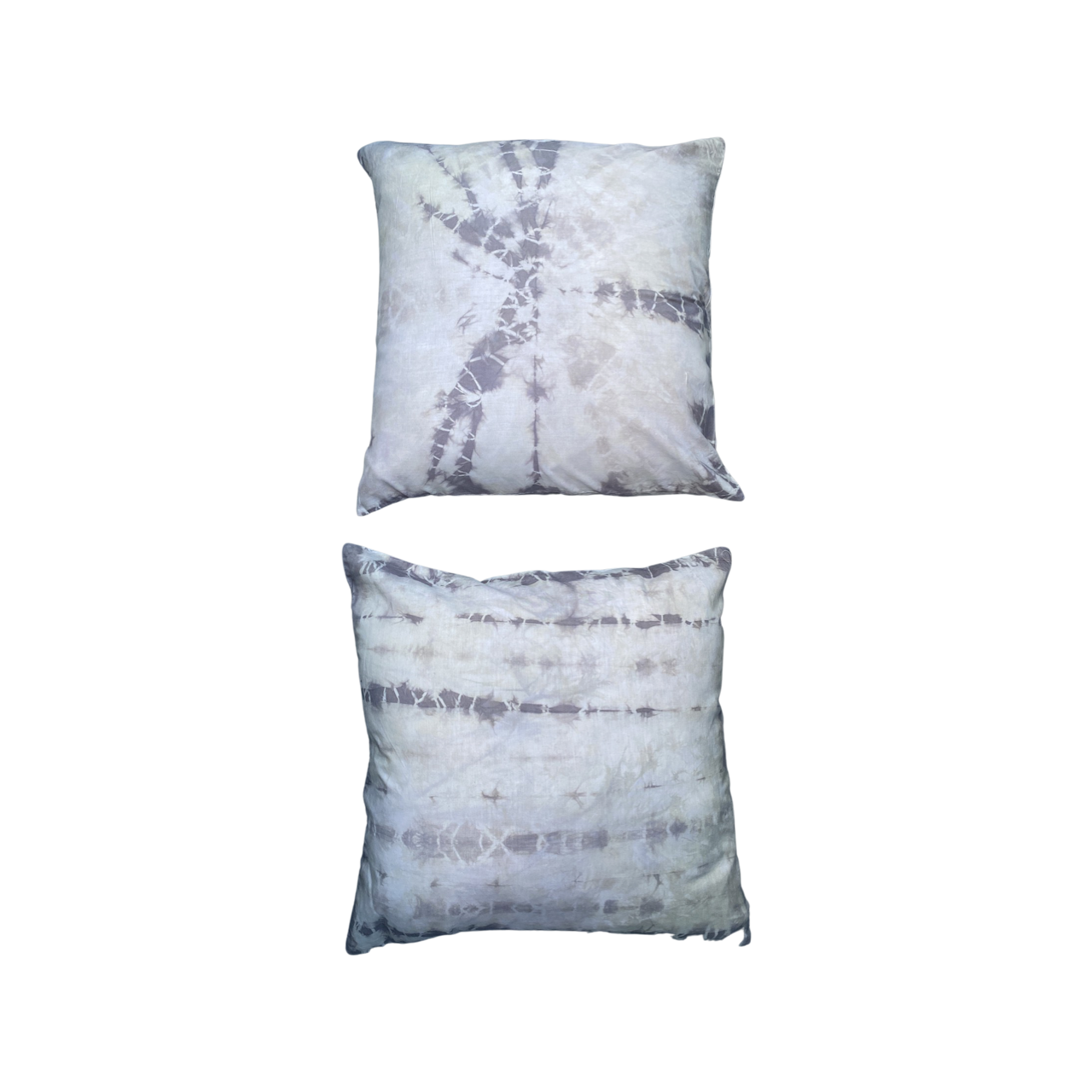 2 Tie Dyed Pillowcases in Gray Day by 1 Life