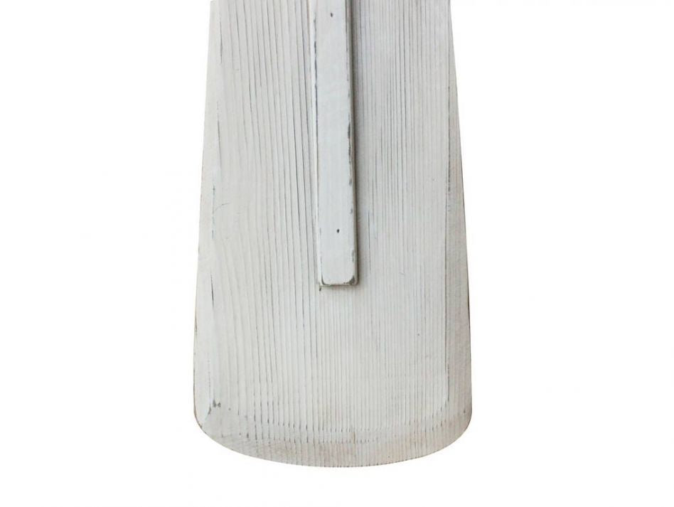 Rustic Wooden Whitewashed Decorative Boat Rowing Oar with Hooks 62" for your Home, RV, Boathouse, or Office