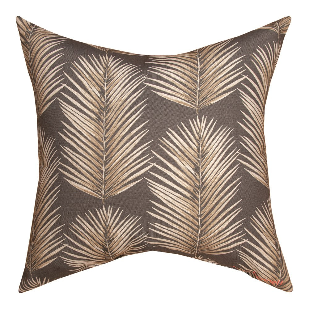 Tan and Brown Indoor/Outdoor Pillow Set of 2 Palmera Neutral Climaweave Pillows for your Porch, RV, Camper, Glamper, Vacation Rental, or Home