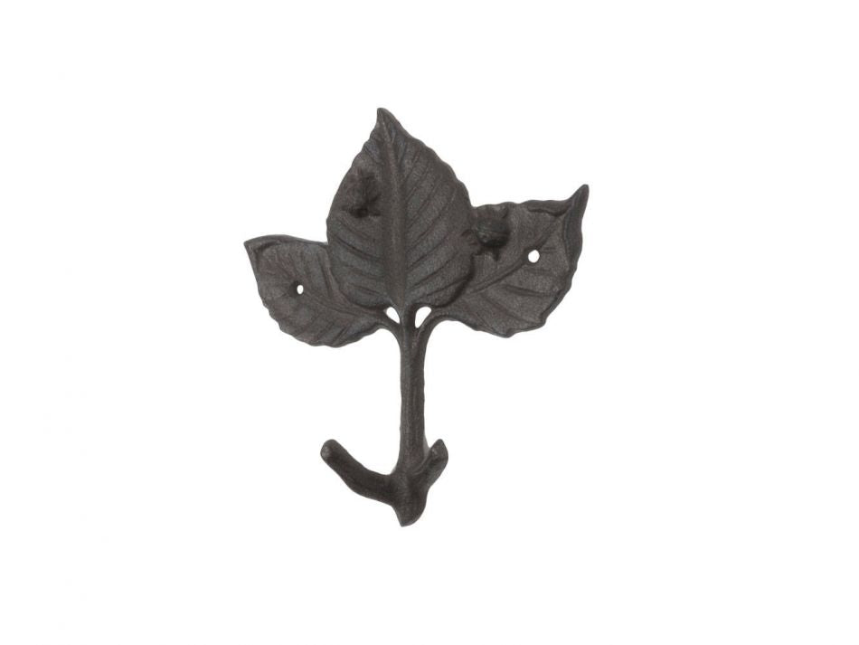 Decorative Metal Tree Branch Hooks 6.5" - Cast Iron Birch Tree Leaves  for your Home or RV
