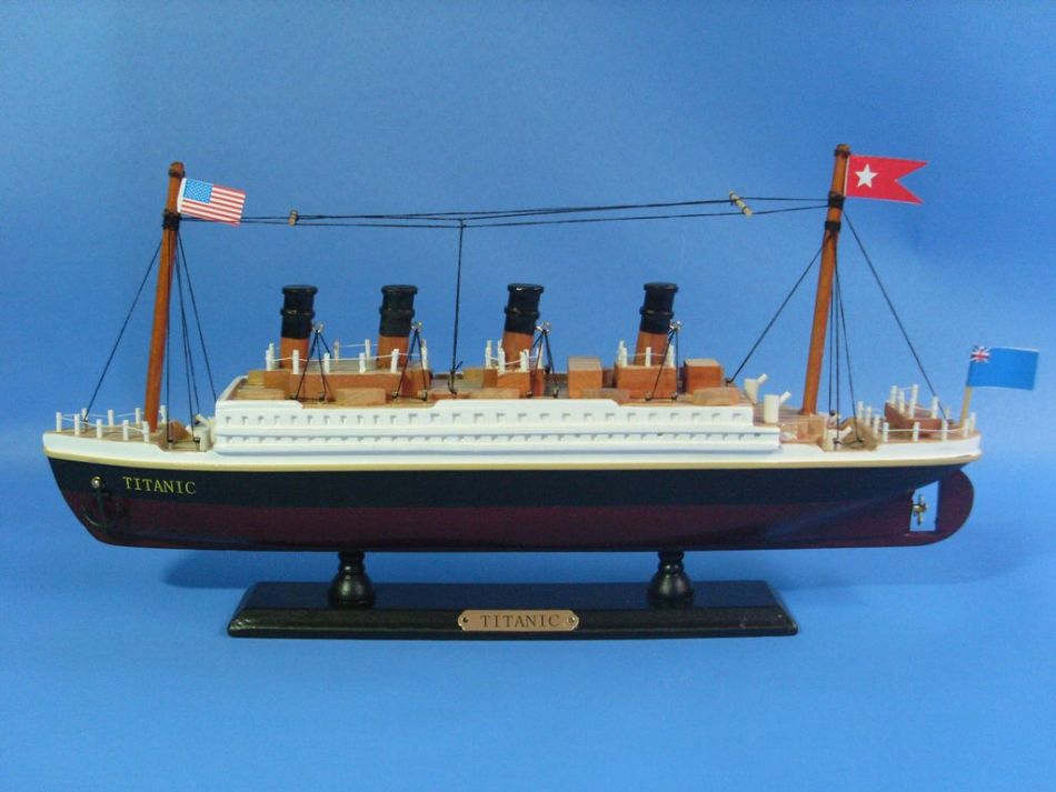 Assembled Decorative Titanic Ship - Fully Assembled Titanic Ship - Wooden RMS Titanic Model Cruise Ship 14"