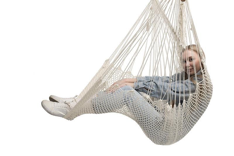 Indoor/Outdoor Mayan Hammock Chair with Wood Bar