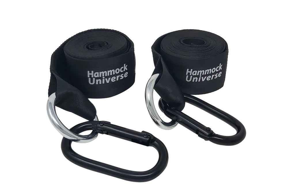 Universal Eco-Friendly Hammock Tree Straps with Heavy Duty Carabiners