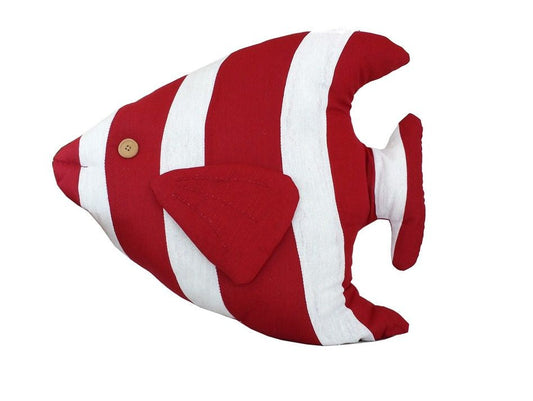 Red Tropical Fish Pillow 18"