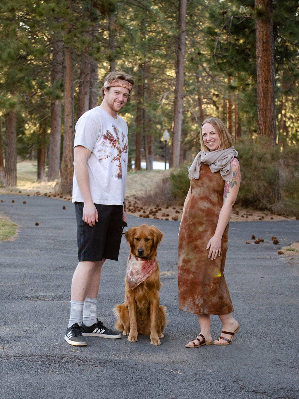 Hand-Dyed Everyday Dress in Smith Rock Colors by 1 Life - Tie Dye Dress for Camping, Shopping, and More