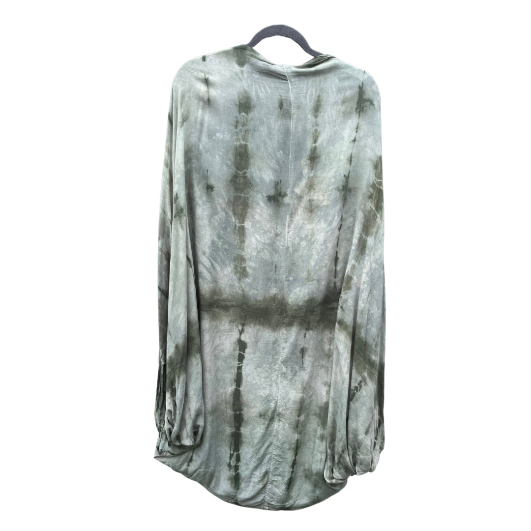 Green Tie Dye Scarf and Wrap - The Butterfly Wrap Number 5 - Tie Dye Sustainable Rayon Wrap by 1 Life