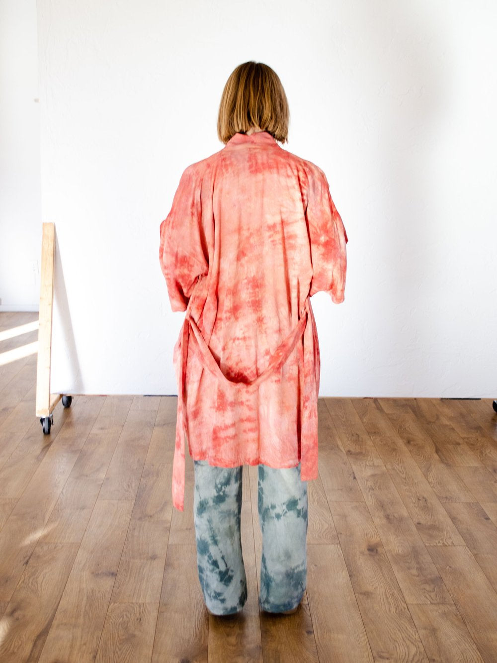 The Luxurious Robe in Bend Sunset Colors - Tie Dye Rayon Robe by 1 Life