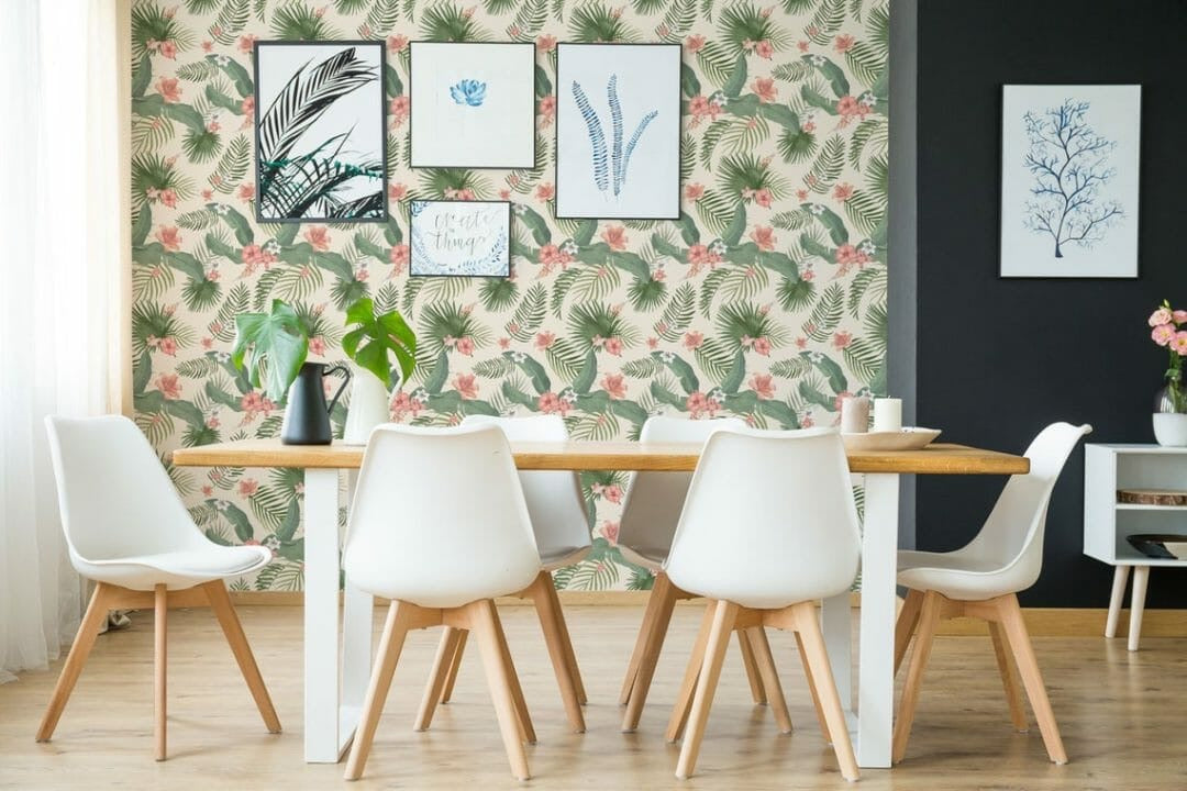 Classy Vintage-Inspired Tropical Peel and Stick or Traditional Wallpaper