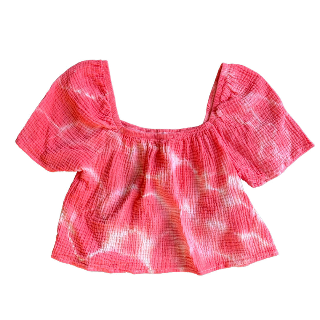 The Flamenco of the Flamingo Top - Coral Tie Dye Off-Shoulder Top by 1 Life - Perfect for your Next Vacation or Honeymoon!