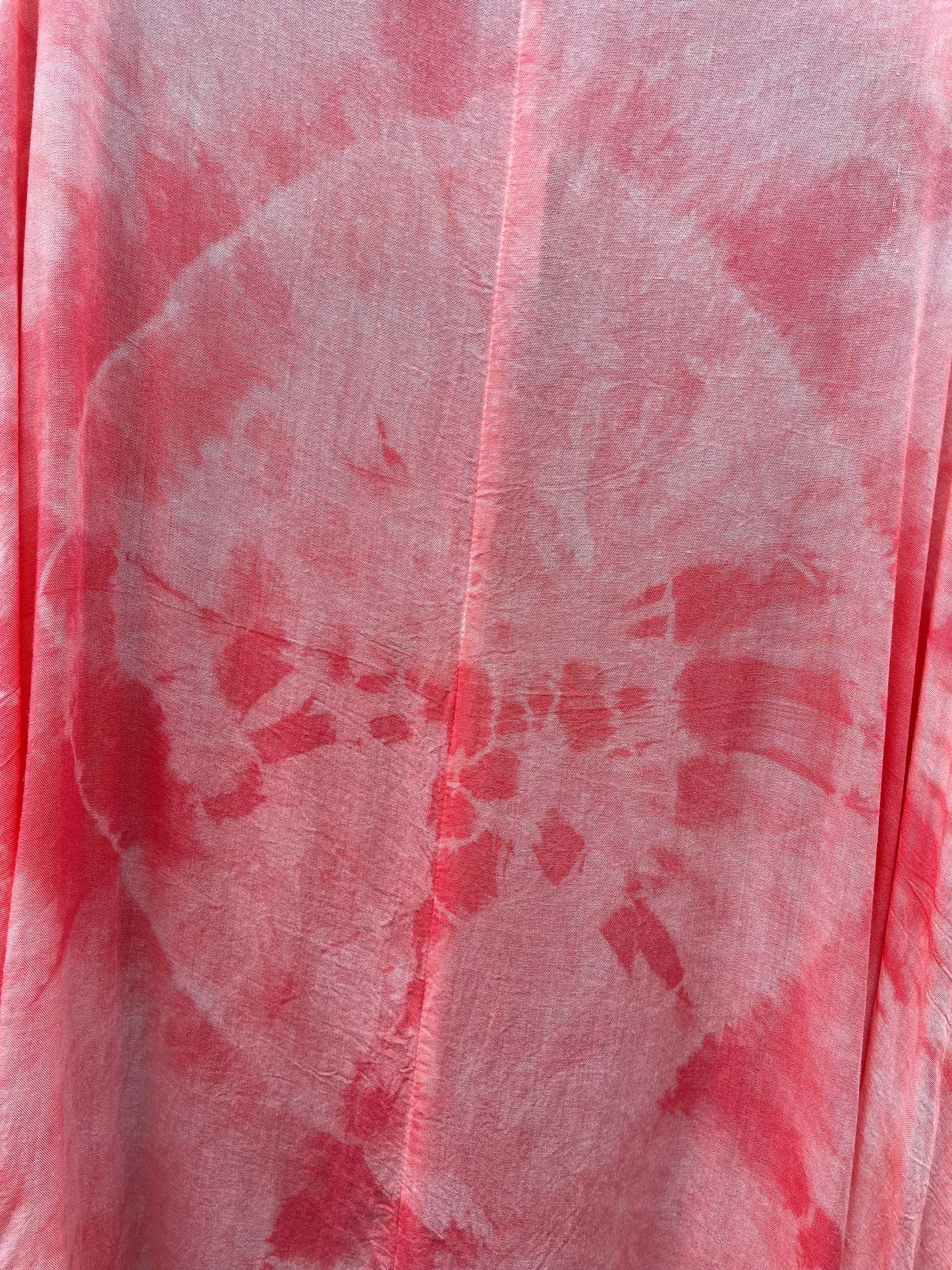 Coral Tie Dye Scarf and Wrap - The Butterfly Wrap Number 6 - Tie Dye Sustainable Rayon Wrap by 1 Life