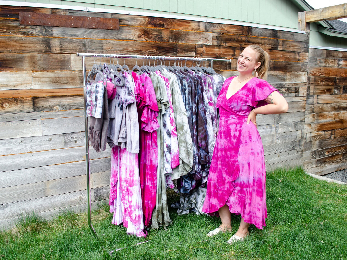 The Pink Celebration Wrap Dress by 1 Life - Bougainvillea