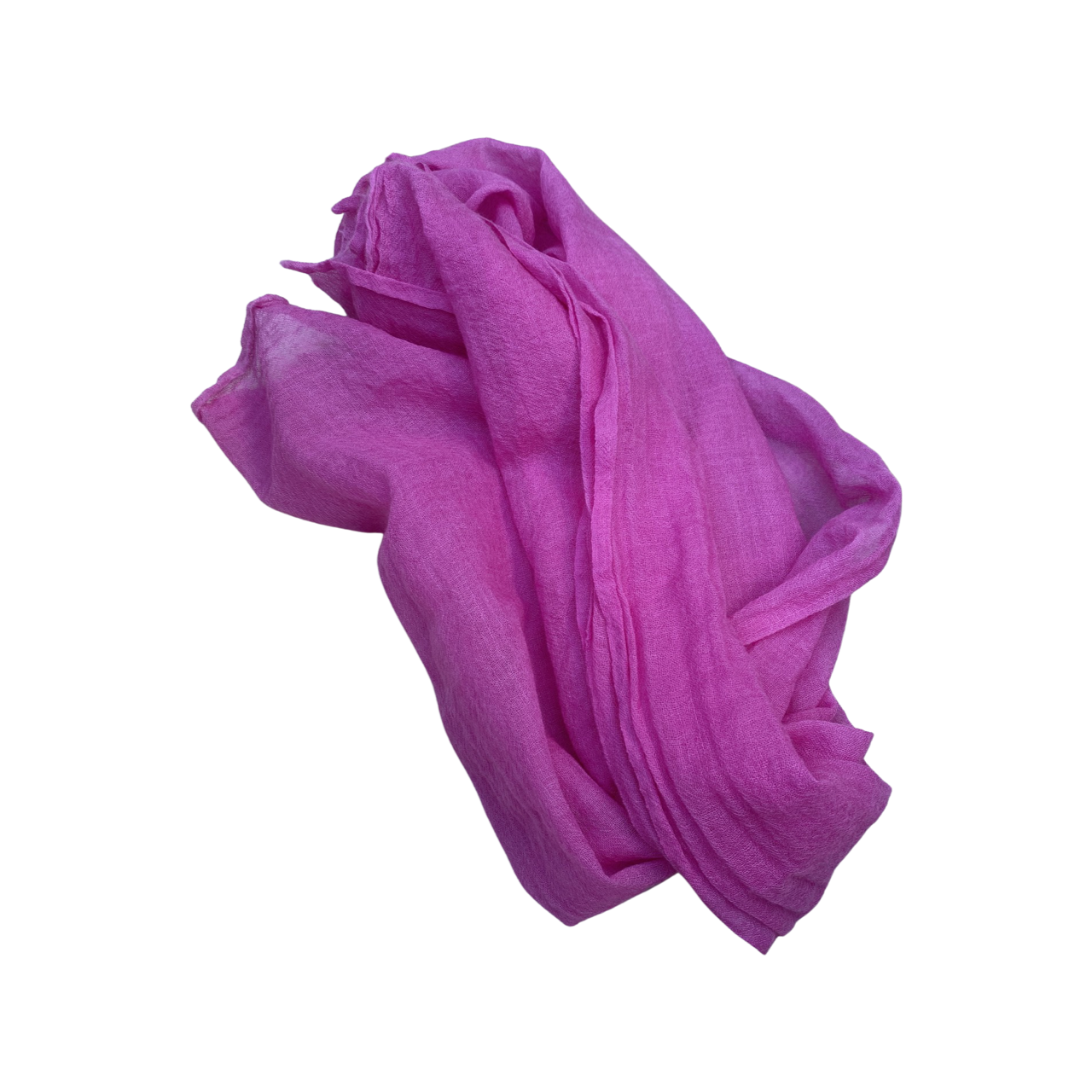 One-of-a-Kind Hand-Dyed Wool Gauze Scarf in Electric Orchid by 1 Life - Hand-Dyed Wool Scarf for Warm or Cold Weather