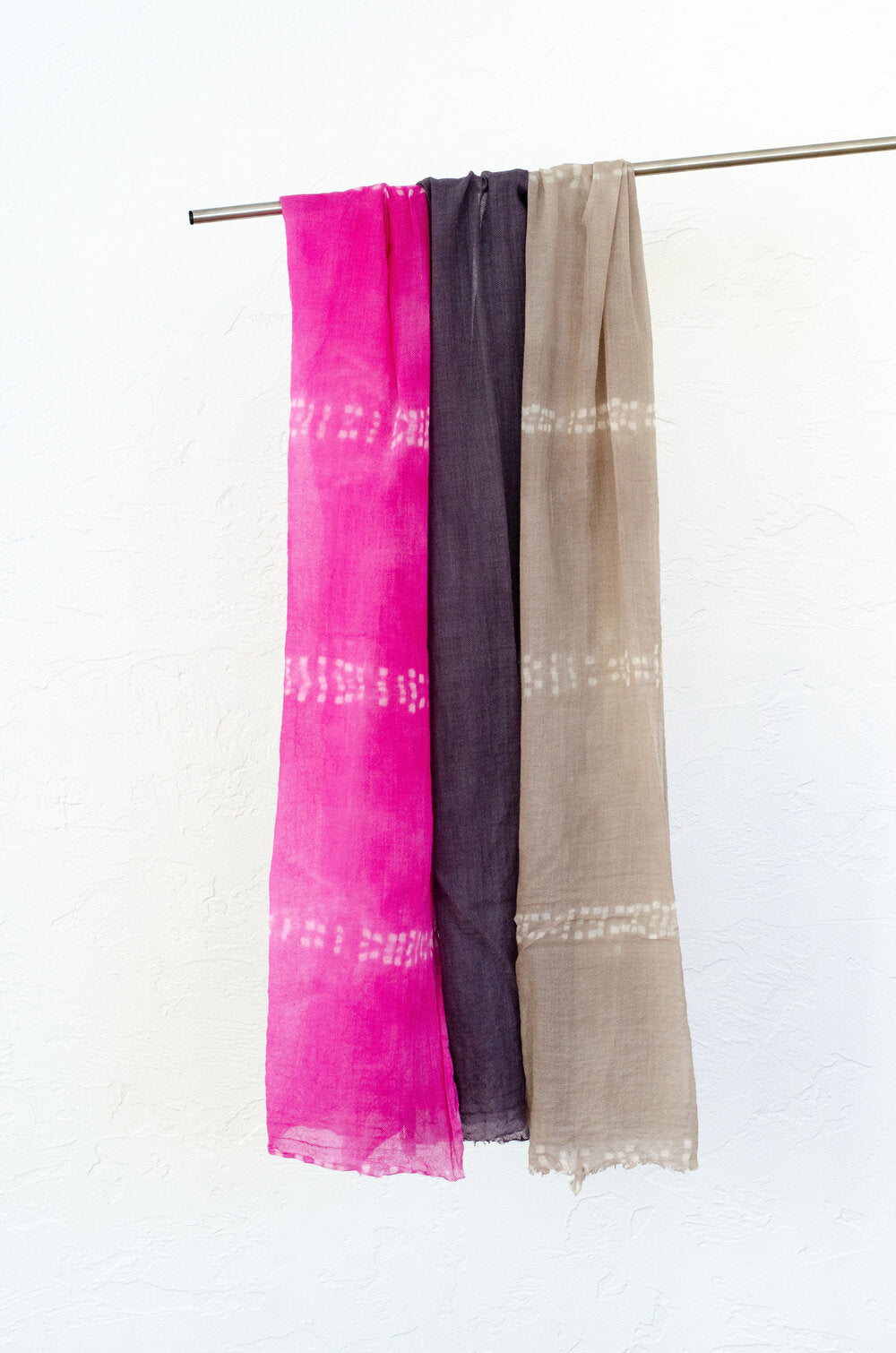 The Wool Gauze Scarf in Sand by 1 Life - Hand-Dyed Wool Scarf for Warm or Cold Weather