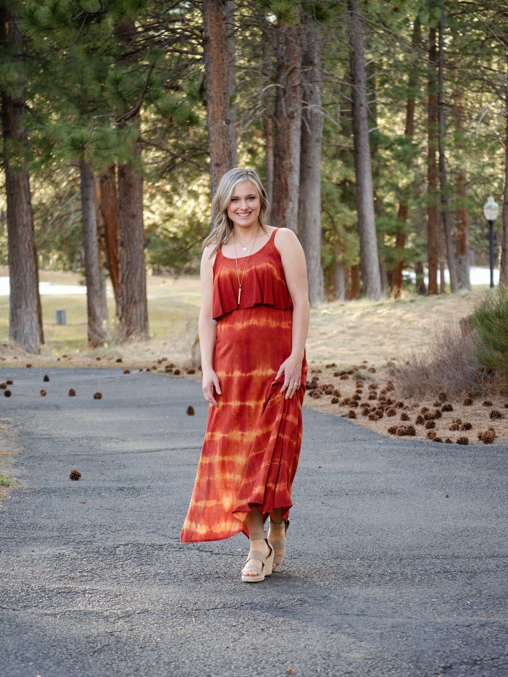 Hand-Dyed Dress in Painted Hills Colors by 1 Life - Tie Dye Dress