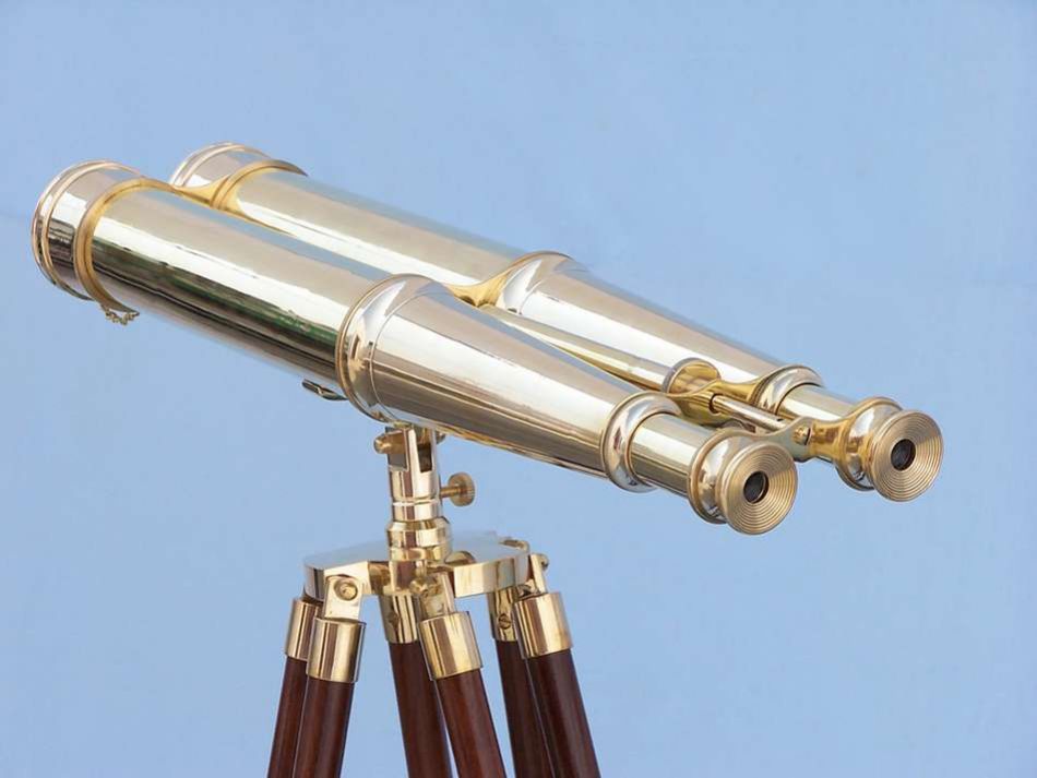 Floor Standing Binoculars 62" - Admirals Solid Brass Binoculars - A Must-Have Interior Design Piece for Vacation Homes